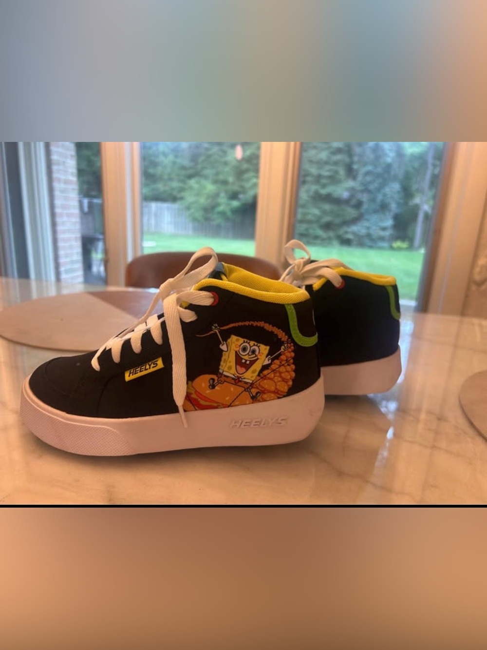 Heelys Kids Black & Yellow SpongeBob High-Top Skate Sneakers